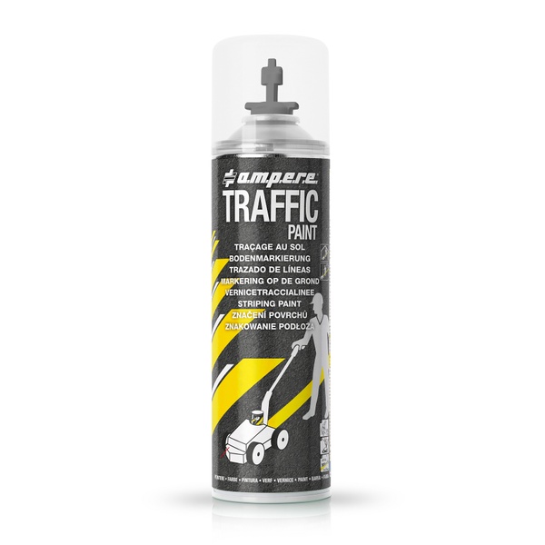 Фарба для сигнальної розмітки Traffic Paint AMPERE, 500 мл, сірий